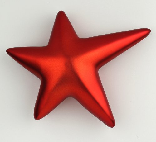 Stern Weihnachtsstern Sternchen Weihnachten Weihnachtsdekoration Keramikstern Keramik rot matt 7,5 cm von DPI