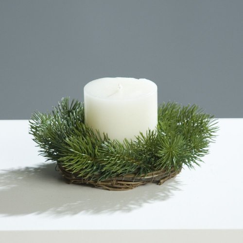 Tannenkranz Adventskranz Tanne Kerzenring Weihnachten Weihnachtsdeko, 16 cm von DPI