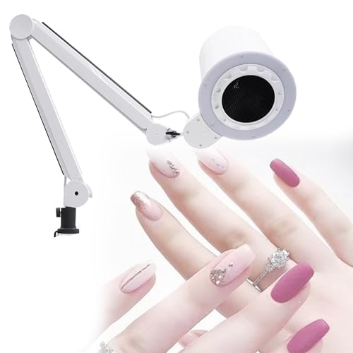 DPLWJPP Nagelstaubsauger,55 W Nagelstaubsauger,Led-3-Farben-Lichtmodus,90° Mehrwinkeleinstellung,Für Maniküre Im Salon Oder Zu Hause von DPLWJPP