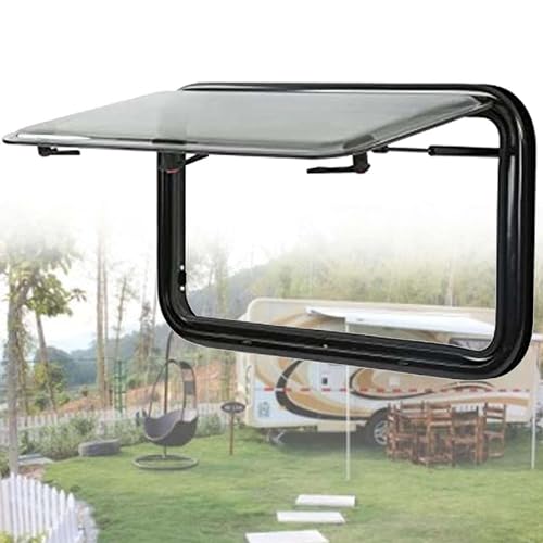 DPLWJPP Wohnmobil Fenster Rv Klappfenster Externes Push Fenster,Uv-Beständig,Acrylglas,70° Öffnungswinkel,Für Rv Wohnwagen Kastenwagen Van Camper,1000mm*600mm von DPLWJPP