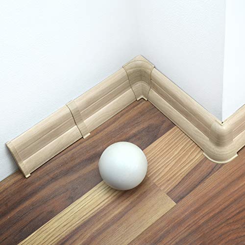 [DQ-PP] 50 Meter Sockelleisten 62mm PVC Eiche Sibirien Laminatleisten Fussleisten aus Kunststoff PVC Laminat Dekore von DQ-PP