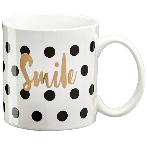 Dräger - Original Becher - Teetasse als Geschenk für Ihre Lieben - Kaffeetasse aus feinem Porzellan - 350 ml 8 cm im Durchmesser x 8,5 cm hohes Lächeln von DRAEGER