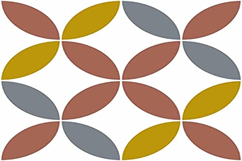 Draeger Paris – Fliesenaufkleber für Wandfliesen – Ideal für Küche und Bad – Set mit 6 quadratischen Aufklebern Motiv Rosetten, mehrfarbig, 15 x 15 cm von DRAEGER