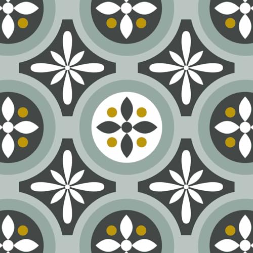 Draeger Paris – Fliesenaufkleber für Wandfliesen – Ideal für Küche und Bad – Set mit 6 quadratischen Aufklebern mit Blumenmotiven – Wassergrün 15 x 15 cm Draeger Paris – Fliesenaufkleber für Wandfliesen – Ideal für Küche und Bad – Set mit 6 quadratischen Aufklebern mit Blumenmotiven – Wassergrün 15 x 15 cm von DRAEGER