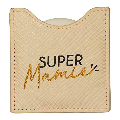 Toga Draeger – Spiegel Super Mamie – Runder Taschenspiegel zum Mitnehmen Geburtstag, für alle Anlässe – Maße 8,5 cm x 8 cm WB004309 klein von DRAEGER