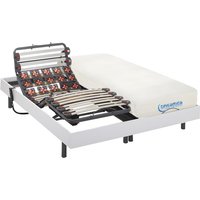 Relaxbett elektrisch - Matratzen mit Memory Schaum - DIONYSOS von DREAMEA - mit OKIN-Motor - Weiß -  2 x 80 x 200 cm von DREAMEA