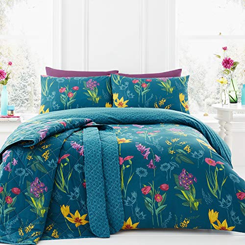 Dreams & Drapes Bettbezug-Set Ingrid, pflegeleicht, blaugrün, Duvet Set: Super-King von DREAMS AND DRAPES