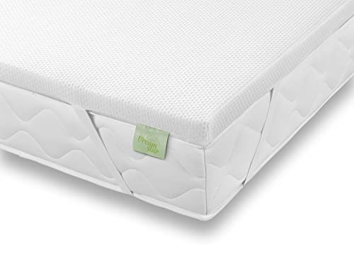 DREAMSTAR Easy Sleep | orthopädischer Matratzentopper mit hochwertigem Viscoschaumkern | mit Memory Effekt |Bänder zur Befestigung | 5 cm hoch | 100 x 200 cm von DREAMSTAR