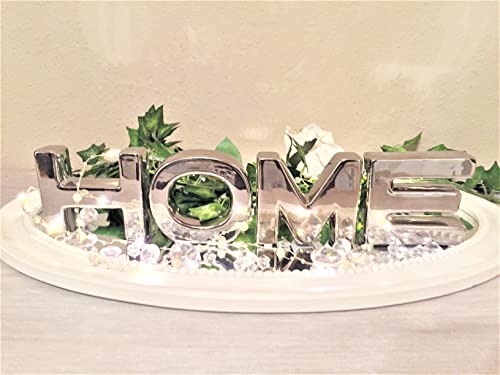 3D Buchstaben Deko Schriftzug zum Hinstellen Home Schriftzug Weihnachtsdeko Tischdeko Weihnachten Dekoration Deko Buchstaben Deko Silber modern Schriftzüge Tischdekoration Home Buchstaben Deko Tisch von DRULINE