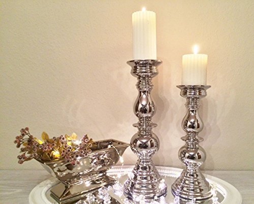Keramik Kerzenhalter - Windlicht - Kerzenständer - Kerzenleuchter - edle Tischdeko - Hochzeitsdeko - Aladdin groß - 39 cm hoch von DRULINE
