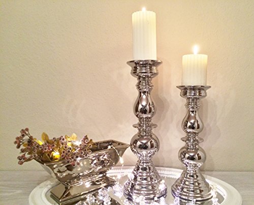 Keramik Kerzenhalter - Windlicht - Kerzenständer - Kerzenleuchter - edle Tischdeko - Hochzeitsdeko - Aladdin klein - 31 cm hoch von DRULINE