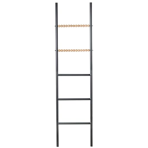 DRW 53213 Dekorative Leiter aus Metall und Holz in Schwarz, 43 x 3 x 163 cm, Medidas: 43x3x163cm DRW 53213 Dekorative Leiter aus Metall und Holz in Schwarz, 43 x 3 x 163 cm, Medidas: 43x3x163cm von DRW