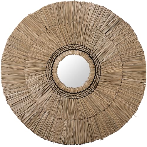 DRW Runder Wandspiegel aus Seegras in Natur, 80 cm, innen 18 cm DRW Runder Wandspiegel aus Seegras in Natur, 80 cm, innen 18 cm von DRW
