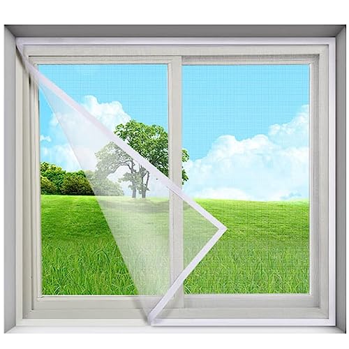 60x165cm Fliegengitter für Fenster ohne Sägen ausziehbar Insektenschutz Mückengitter von DRYFAL