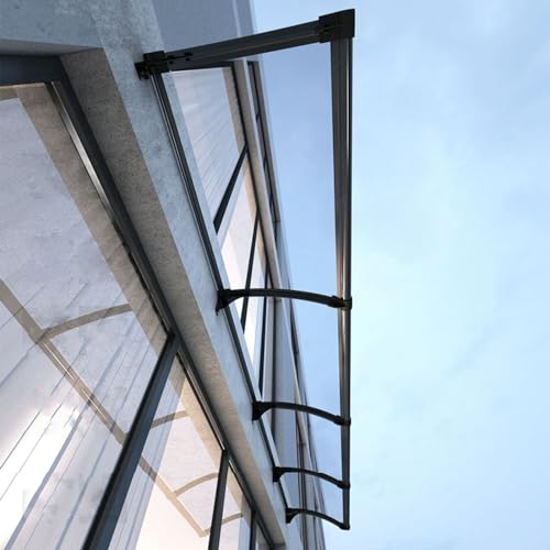 Vordach Für Haustür mit Regenrinne Fenstermarkise Markisen Wallbox Überdachung Polycarbonat Haustürvordach Terrassenüberdachung Regenfest Und UV Schutz (100×300cm) von DSWZLQDXB