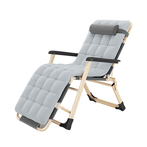 DSeenLeap Klappbarer Liegestuhl Klappstuhl, Klappbarer Loungesessel, Verstellbare Liegestühle für den Garten oder die Terrasse, mit Baumwollpolster, Schaukelstuhl von DSeenLeap