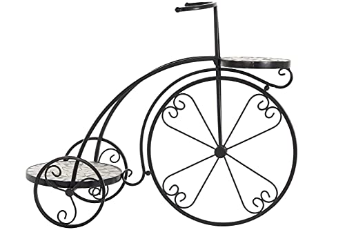 Blumentopf aus Schmiedeeisen und Keramik, Mehrfarbig, 70 x 28 x 57 cm (Referenz: MB-176866) von DT