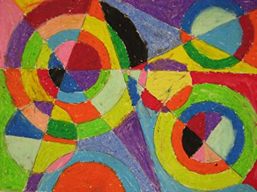 DTAUPREB Robert Delaunay Farbexplosion Malen nach Zahlen für Anfänger DIY-Ölgemälde-Set Leinwand Geschenk von DTAUPREB