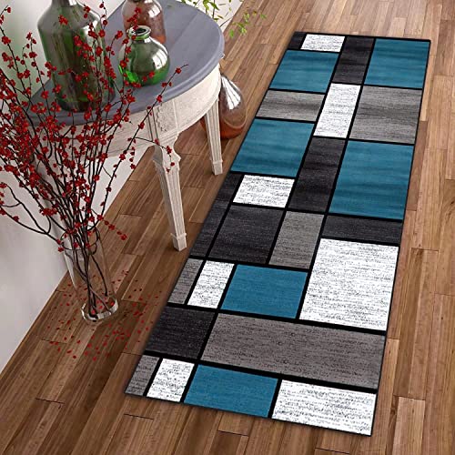 DTUQYX Läufer Lang Flur rutschfest Teppich Küche 40 x 180CM, Polyester Waschbar und Dauerhaft, Schlafzimmer Muster Carpet, für Wohnzimmer Büro Esszimmer, Anpassbar Teppichläufer Meterware von DTUQYX