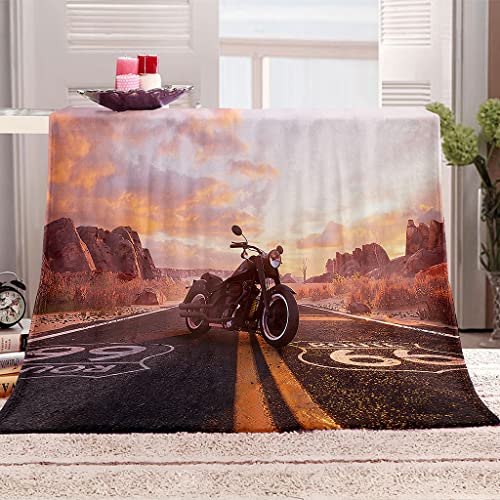 DUCATS Kuscheldecke Flanell Motorrad 150 x 200 cm Mikrofaser Weiche Wohndecke mit 3D-Digitaldruck - Gemütliche Sofadecke für Kinder, Jugendliche und Erwachsene von DUCATS