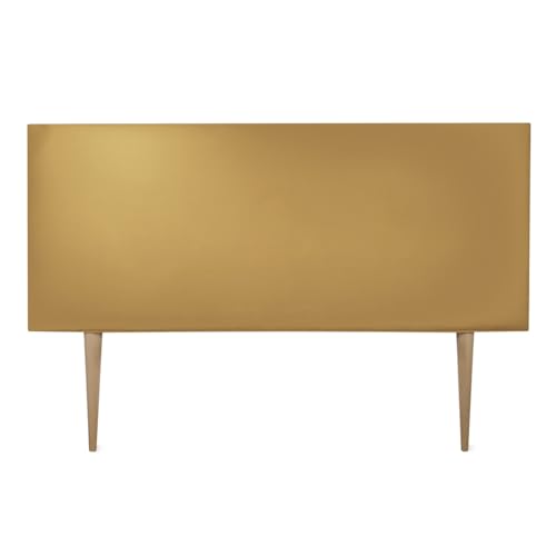 DUÉRMETE ONLINE Kopfteil Wien gepolstert + Beine, hochwertiger Bezug aus Kunstleder, praktisch und attraktives Design, Holz, Gold, 100 x 60 cm (Cama 90) von DUÉRMETE ONLINE