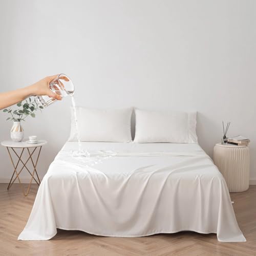 DUJUIKE 100% wasserdichte Schutzdecke oder Liner für Bett, Matratzenschoner für das Bett, Wiederverwendbare Unterlage, Bettlakenschutz (Weiß, Twin (160 * 230 cm)) von DUJUIKE