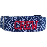 Anker Hundehalsband, Sailor Sommer Besticktes Hundehalsband Mit Gravur, Personalisiertes von DUKEandFOX