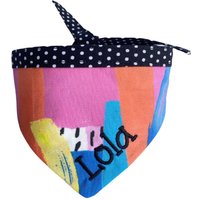 Doppelseitiges Bandana, Personalisiertes Besticktes Hundebandana von DUKEandFOX