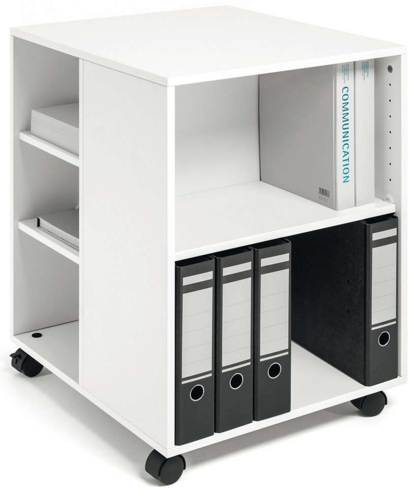 DURABLE Container Multifunktionswagen 3-seitig offen 6 Böden 528x737x592mm weiß DURABLE Container Multifunktionswagen 3-seitig offen 6 Böden 528x737x592mm weiß von DURABLE
