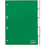 DURABLE Blanko Register DIN A4 Grün 5-teilig PVC (Polyvinylchlorid) Portrait A4 6 Löcher 6220 von DURABLE