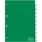 DURABLE Blanko Register DIN A4 Grün 10-teilig PVC (Polyvinylchlorid) Portrait A4 6 Löcher 6221 von DURABLE