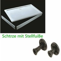 100x90cm Duschwannen Dusche Armatur Schürze Stellfüße für Duschtasse Duschwanne Bodenelemente - Weiß von DUSCHPARADIES-DE