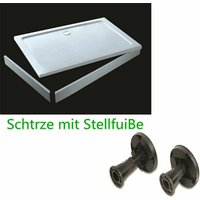 100x70cm Duschwannen Dusche Armatur Schürze Stellfüße für Duschtasse Duschwanne Bodenelemente - Weiß von DUSCHPARADIES-DE