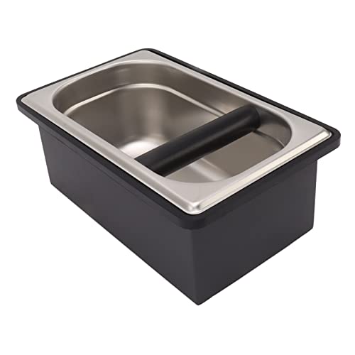 Coffee Knock Box Gummi-Kaffeebox mit abnehmbarem Edelstahl-Bodenbehälter, bequem zu reinigen für die Küche zu Hause (L) von DWENGWUN