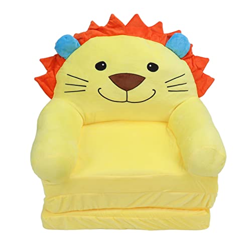 DWENGWUN Faltbares, weiches Plüsch-Kindersofa mit Armlehnen, niedliches Cartoon-Couchbett für den Komfort von Babys (3 Layers) von DWENGWUN