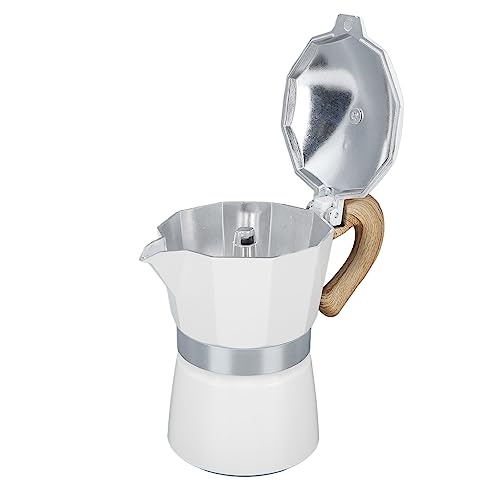 DWENGWUN Herd-Kaffeemaschine | Aluminium-Moka-Kanne für Heimbrauen | Klassischer Moka Express im italienischen Stil für Kaffee im Espresso-Stil (3 Cups 150ML) von DWENGWUN