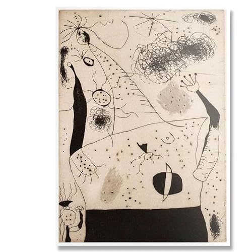 DWJOJ LJQIA Joan Miró Drucke Und Leinwandmalerei Joan Miró Ausstellung Wandkunst Graffiti Linien Bilder Surrealismus Poster Für Wohnzimmer Dekor 20x30cm Kein Rahmen von DWJOJ LJQIA