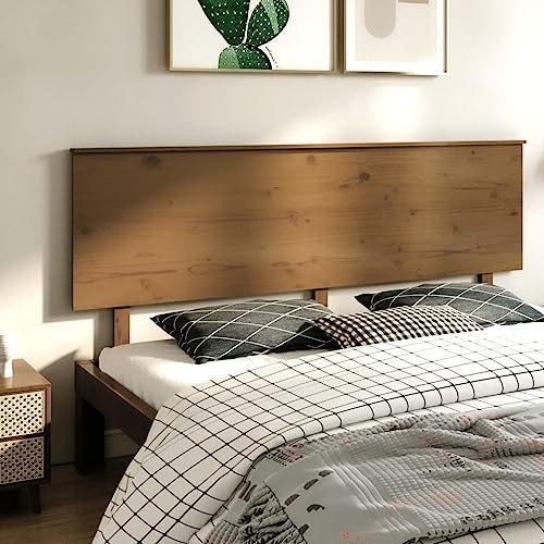 DYRJDJWIDHW kopfteil Bett 180,headboard,Bett kopfteil gepolstert,Kopfteil Honigbraun 204x6x82,5 cm Massivholz Kieferbettkopfteil,kopfteil Bett 200 cm breit, von DYRJDJWIDHW