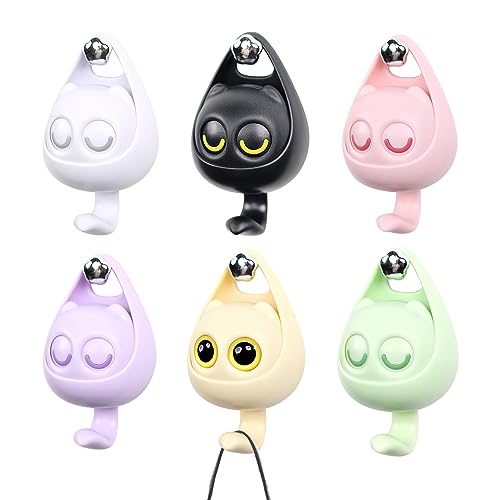 6 Stück Katze Haken Selbstklebend Wandhaken Kawaii Deko,Heavy Duty Süße Bunte Wand Dekorative Haken,Kreativer Ohne Bohren Mehrzweckhaken für Hüte,Mützen,Rucksäcken,Schlüsselhalter,Wanddekoration von DZAY