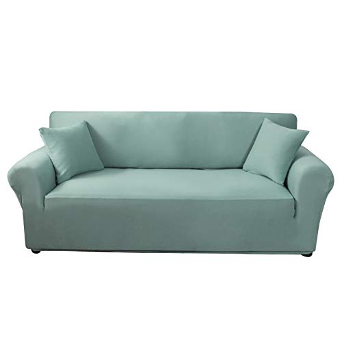 DZYP High Stretch Sofabezug Spandex Sofahusse Moderne Couchbezug Sesselbezug Elastische Sofa Abdeckung Mit Anti-Rutsch-Schaumstoffe Hussen Für Sofas (4 sitzer,Türkis) von DZYP