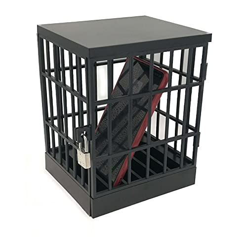 Smartphone-Gefängnisbox Handys Standhalter Lock Up Gefängnis mit Vorhängeschloss 2 Schlüssel für Home Office Klassenzimmer Party von DaMohony