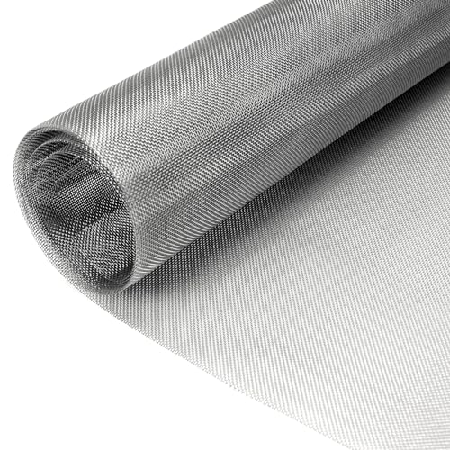 Dadabig 1 Roll 304 Edelstahl Drahtgewebe, 30 * 120cm Drahtgitter Fenster Netz 30 Mesh Maschendraht Filtersieb Drahtgewebe Feinmaschig für Schutznetze Gartennetze von Dadabig