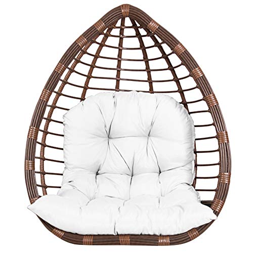 DAIHAN Schaukelkissen｜Hängesessel Kissen｜ Auflage Für Polyrattan/Rattan Hängeschaukel｜Ei Hängesessel｜Rückenkissen｜Hängestuhl Sitzauflage Kissen Polster,Weiß,80x120cm von DAIHAN