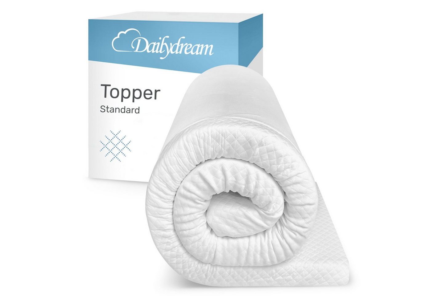 Topper mit Memory Foam von, Dailydream, Viscoschaum, (mit unterschiedlichen Bezugs-Editionen, "Aloe Vera", "Lavendel", "Clean Ocean" oder "Standard), sorgt für Druckentlastung und einen erholsamen Schlaf von Dailydream