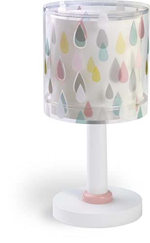 Dalber Kinder Tischlampe Nachttischlampe Color Rain Regenfarbe Rosa, 15 x 15 x 30 cm von Dalber