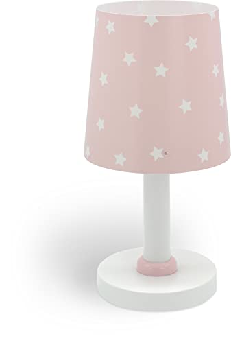 Dalber Kinder Tischlampe Nachttischlampe kinderzimmer Star Light Sterne Rosa 82211S, E14 von Dalber