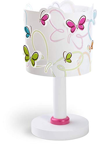 Dalber Kinder Tischlampe Nachttischlampe kinderzimmer Schmetterlinge Butterfly, 62141, E14 von Dalber