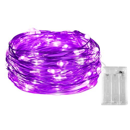 Dalugo Lila Lichterkette Batterie, 3m 30 LED Lichterkette Klein für Weihnachten, Schlafzimmer, Party, Hochzeit von Dalugo