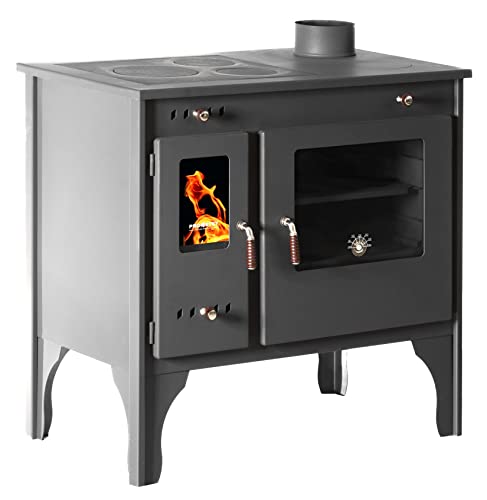 EEK A+ Kaminofen mit Backfach und Herdplatte Retro Eco Schwarz Rechts Holzofen 7 kW Kamin Ofen Holz Werkstattofen Hüttenofen Heizofen Gartenofen EEK A+ Kaminofen mit Backfach und Herdplatte Retro Eco Schwarz Rechts Holzofen 7 kW Kamin Ofen Holz Werkstattofen Hüttenofen Heizofen Gartenofen von DanDiBo