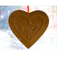 Vintage 13cm Großes Rustikales Metall Herz Ornament - Love, Luv, Amor Holiday, Christmas, Xmas Sku 15-B1-00033024 von DansandAdiHomeDecor